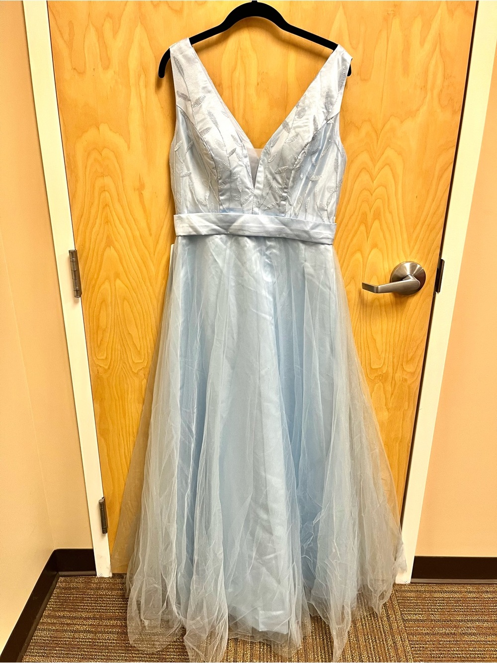 NWT Light Blue Tulle Evening Gown